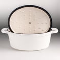 thumbnail image 3 of BergHOFF Neo Cast Iron 5qt. Oval Dutch Oven 11.5" with Lid, White, 3 of 8