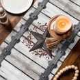 thumbnail image 4 of Table Runner - 72 Inch Long, Texas Star Retro Kitchen Dining Table Runner Dresser Scarves, Brown Wooden Berry Vintage Farm Farmhouse Decor for Coffee Tables Wedding Party Banquet, 4 of 8