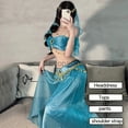 thumbnail image 4 of Disfraz de princesa árabe sexy para mujer, disfraz de danza india elegante, bordado de Bollywood, disfraz de jazmín, disfraz de reina egipcia para danza del vientre, 4 of 5