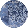 thumbnail image 1 of Ahgly Company Machine Washable Indoor Round Industrial Modern Sapphire Blue Area Rugs, 6' Round, 1 of 7