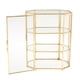 thumbnail image 1 of Caja de joyería de 3 niveles, organizador de maquillaje de vidrio, caja de joyería, vitrina multifuncional para decoración de mesa., 1 of 5