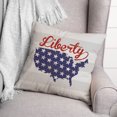 thumbnail image 3 of Creative Products Liberty America Stars and Stripes 18x18 Spun Poly Pillow, 3 of 3