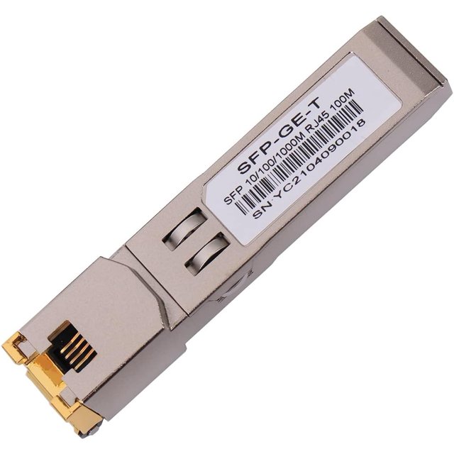Czcpp-10 00Base-T Gigabit SFP vers RJ45 Ethernet Cuivre Émetteur-Récepteur Modulaire pour Cisco, Meraki, Ubiquiti, D/TP Link, Supermicro, Netgear, 1.25G SFP-T CAT5E/CAT6 jusqu'à 100m MIKROTIC S-RJ01