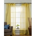 thumbnail image 2 of Golden Tie Top Sheer Tissue Curtain With Tie Back / Drape / Panel - 80X108" - Pair, 2 of 3