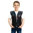 thumbnail image 1 of MIASHUI Carnival Themed Boys Vest Featuring Square Patchwork Sequin Applique For Stage Shows And Party Celebration Wear Black,2-3Years, 1 of 4