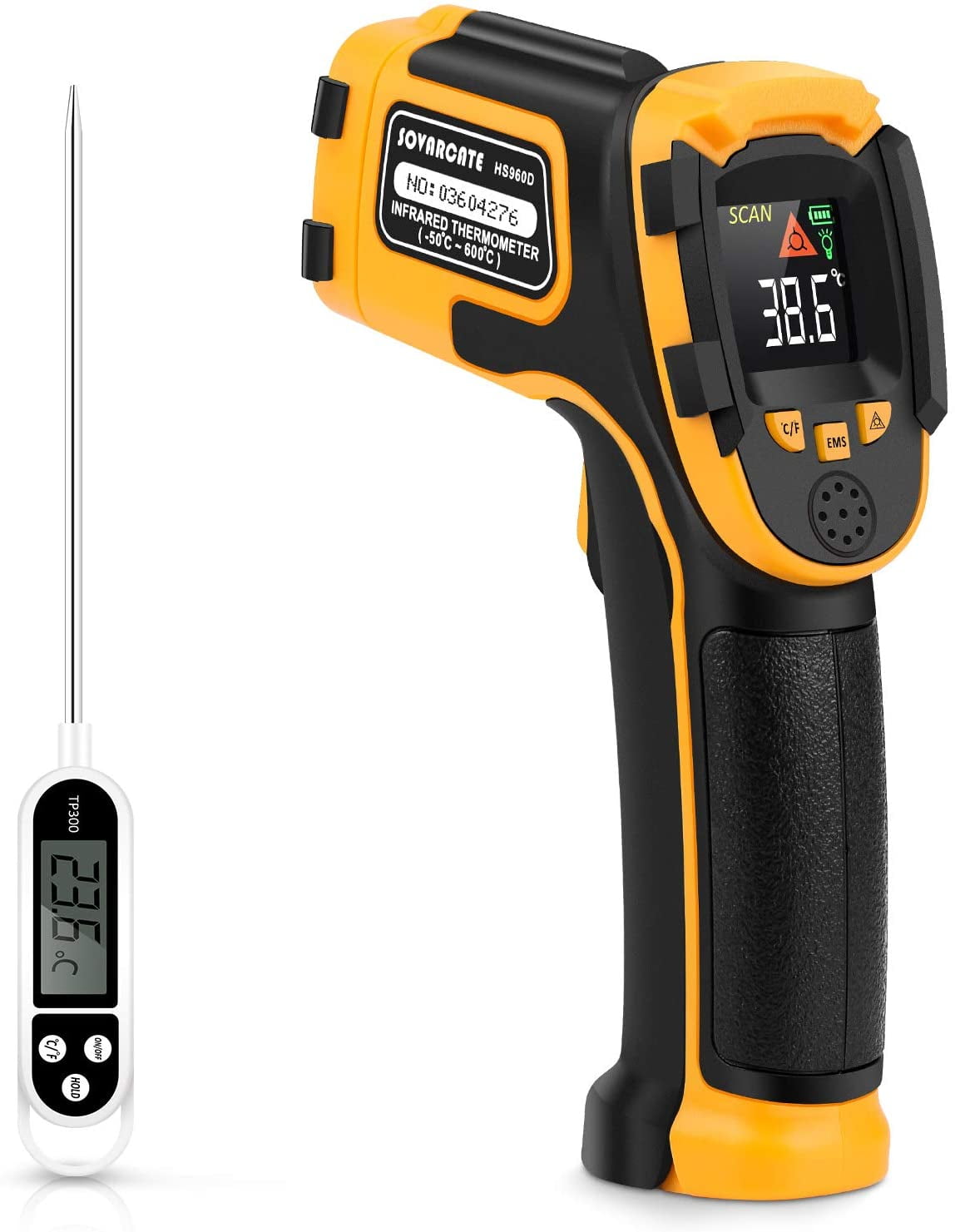 Infrared Thermometer No Touch Digital Laser Temperature Gun with Color
