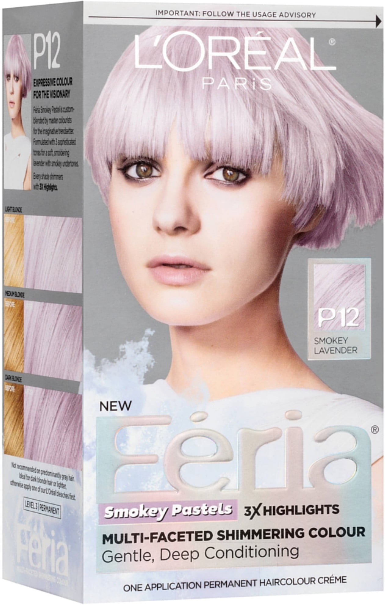 LOreal Paris Feria Smokey Pastels Permanent Hair Color Kit