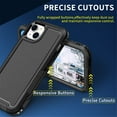 thumbnail image 4 of for iPhone 14 Case, [Shockproof] [Anti-Dust] [Heavy Duty Military Protection] Protective Anti Scratch Dual Layer Tough Rugged Hybrid Bumper Phone Case Cover for iPhone 14, Black, 4 of 8