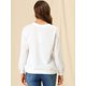 thumbnail image 5 of Sudadera de manga larga Allegra K con lentejuelas brillantes para mujer blanco S, 5 of 6