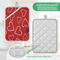 thumbnail image 3 of 2 Pack Pot Holders for Kitchen Heat Resistant Hot Pads Sets for Cooking Baking Candy Cane-shaped Hearts Pattern, 3 of 7