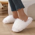 thumbnail image 3 of Zapatillas peludas para mujer, pantuflas peludas abiertas para el hogar, color caramelo, de alta gama, primavera y otoño, 2024, 3 of 5