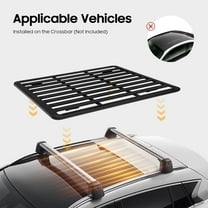 63" x 47.2" Roof Rack Platform, Universal Flat Roof Rack,Platform Rack Luggage Rack, 440Lbs Load Capacity Car Top Flat Roof Luggage Rack for Most SUV Truck