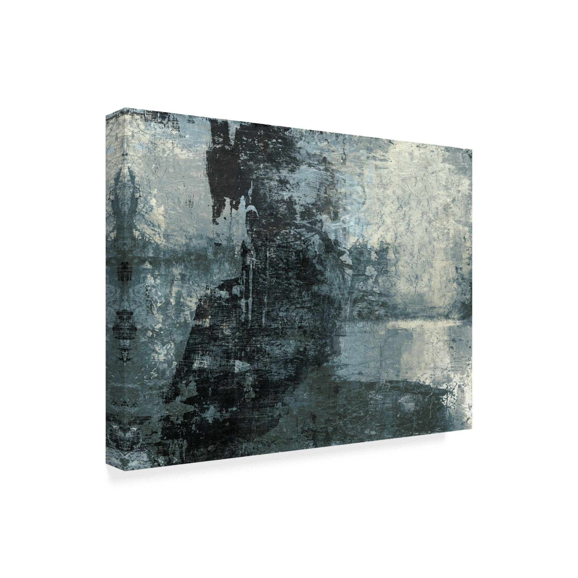 Trademark Fine Art 'Black & Grey & Blue III' Canvas Art by Studio W