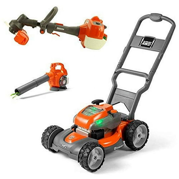 Husqvarna Kids Battery Operated Leaf Blower & Lawn Mower Toy Set, Realistic Operation, Ages 2-5
