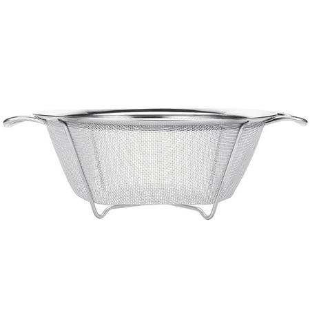 

Gwong Stainless Steel Double Handles Mesh Washing Rice Basket Fruits Vegetable Drainer for Kitchen(Silver 20cm)