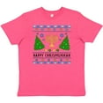 thumbnail image 3 of Inktastic Happy Chrismukkah Sweater Style with Menorah and Trees Youth T-Shirt, 3 of 5