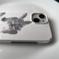 thumbnail image 3 of Funda de conejo con pintura de tinta y lavado para iPhone 16, 15, 14, 13 Pro Max, 12 Mini, 11 Pro Plus, funda ultrafina a prueba de golpes, 3 of 4