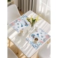 thumbnail image 5 of Coastal Jellyfish Placemats Set of 4, Farmhouse Nautical Conch Coral Starfish Placemats for Dining Table, Place Mats for Kitchen Tabletop, Waterproof Wipeable Dining Table Mats Set, 5 of 9
