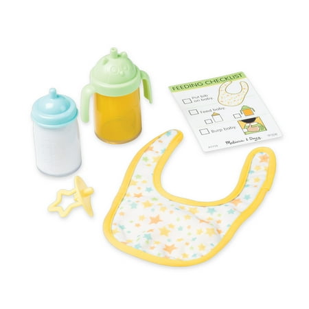 UPC: 0000772317283 | Melissa & Doug Mine to Love Bottle & Sippy Cup Play Set – “Disappearing” Liquid Bib Pacifier Activity Card