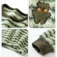 thumbnail image 4 of DHFJKG Boy Girl Striped Fuzzy Winter Outfit 2 Piece Sets Long Sleeve Crewneck Pullover Elastic Waist Ankle-Tied Pants Home Relaxation Outfits For Kids 3-16 Years Old Leisure Outfit, 4 of 4