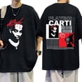 thumbnail image 2 of Camiseta de rapero Playboi Carti para hombre y mujer, camisa de gran tamaño con estampado gráfico rojo Lotta, Álbum de Música, moda Hip Hop, ropa de calle, 2 of 4