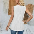 thumbnail image 5 of FAIWAD Beach Sleeveless Tank Tops for Women Lace Embroidered V Neck Tank Top Summer Hollow Out Tops, 5 of 5