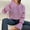 Purple, variant on Crunowin Women's Knitted Sweater, Heart Print Crewneck Loose Fit Long Sleeve Cozy Comfort Casual Pullover Tops Purple M