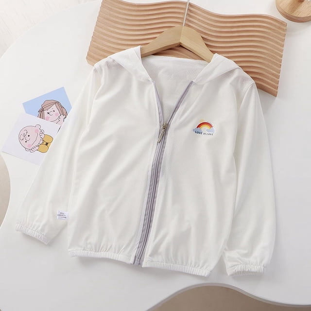 Cárdigan fino de verano para niños y niñas, chaqueta de seda helada transpirable, ropa para niños y niñas