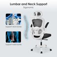 thumbnail image 2 of Ergonomic Office Chair with Three-Stage Lumbar Support & Flip-Up Armrests, High Back Computer Gaming Chair Swivel Executive Task Chair for Home Office, 2 of 10