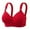 Red, variant on Women Casual Breathable Floral Top Bra Underwear Wireless Comfort Support Adjustable Strap Design, Blue, Size 46