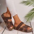 thumbnail image 6 of Women's Thick Bottom Woven Cross Sandals - Casual Beach Slippers for Women, 6 of 9
