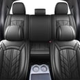 thumbnail image 3 of Ford F150 Truck 2009-2014, Black, PU Leather, Cushion Protector, Full Set Seat Covers, 3 of 10