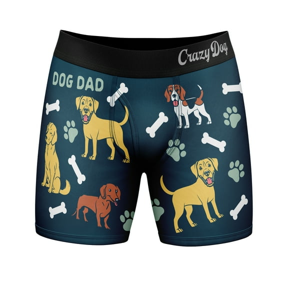 Mens Dog Dad Boxer Briefs Funny Saying Cool Gift Hilarious Underwear for Guys
