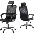 thumbnail image 1 of Ergonomic Mesh Task Chair with Lumbar Support and Adjustable Headrest, High Back Executive Rolling Swivel Computer Chair for Home Office Study Working, 1 of 10