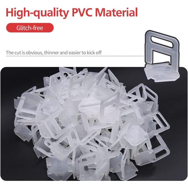 Clips para sistema de nivelación de azulejos, 100 piezas de 1,5 mm (1/16 pulg.) LingWen 1327534268003
