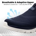 thumbnail image 4 of Fittington Men's Wide Slip on Walking Shoes - Hands Free Lightweight Sneakers with Arch Support & Cushioned Sole, Easy on & off, 4 of 11
