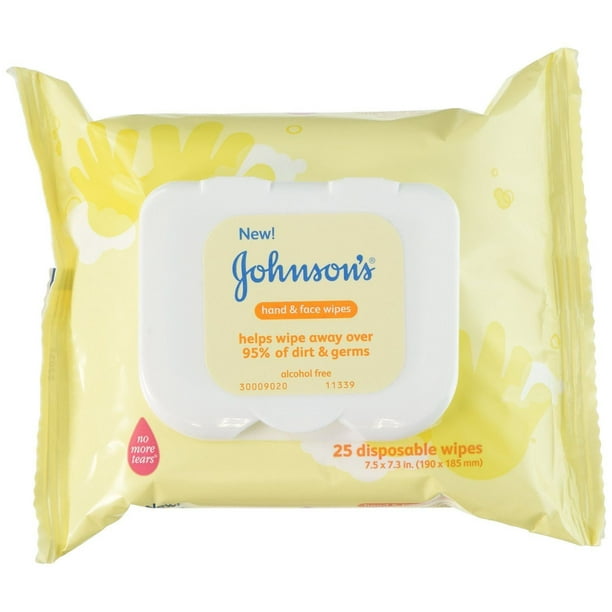 6 Pack Johnsons Baby Hand and Face Wipes, 25count Each