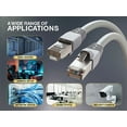 thumbnail image 5 of Cable Leader 3ft Cat6 Shielded Ethernet Network Patch Cable STP Snagless 24AWG Bare Copper, Gray, 5 of 6