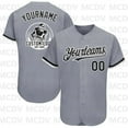 thumbnail image 1 of Custom Gray Black-White Authentic Baseball Jersey, 1 of 6