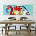 thumbnail image 2 of BEGIN DECO MAISON - HOME DECOR Black and White Feather Wrapped Canvas, 20x60, 2 of 5