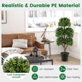 thumbnail image 6 of Gymax 45 Inch Artificial Boxwood Topiary Ball Tree Fake 5 Ball Topiary Tree for Home, 6 of 8