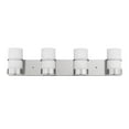 thumbnail image 3 of Penelope Contemporary 4 Light Brushed Nickel Bath Vanity Light Etched White Glass 32" Wide, 3 of 3
