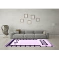 thumbnail image 3 of Ahgly Company Indoor Rectangle Abstract Purple Contemporary Area Rugs, 8' x 10', 3 of 4