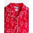 thumbnail image 2 of Wonder Nation Girls Short Sleeve Button Front Pajama Top and Shorts Set with Eyemask, 3-Piece, Sizes Sizes 4-18, 2 of 4