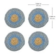 thumbnail image 5 of Kamenstein 4 Piece Jute & Cotton Coaster Set with Holder, Blue, 5 of 9