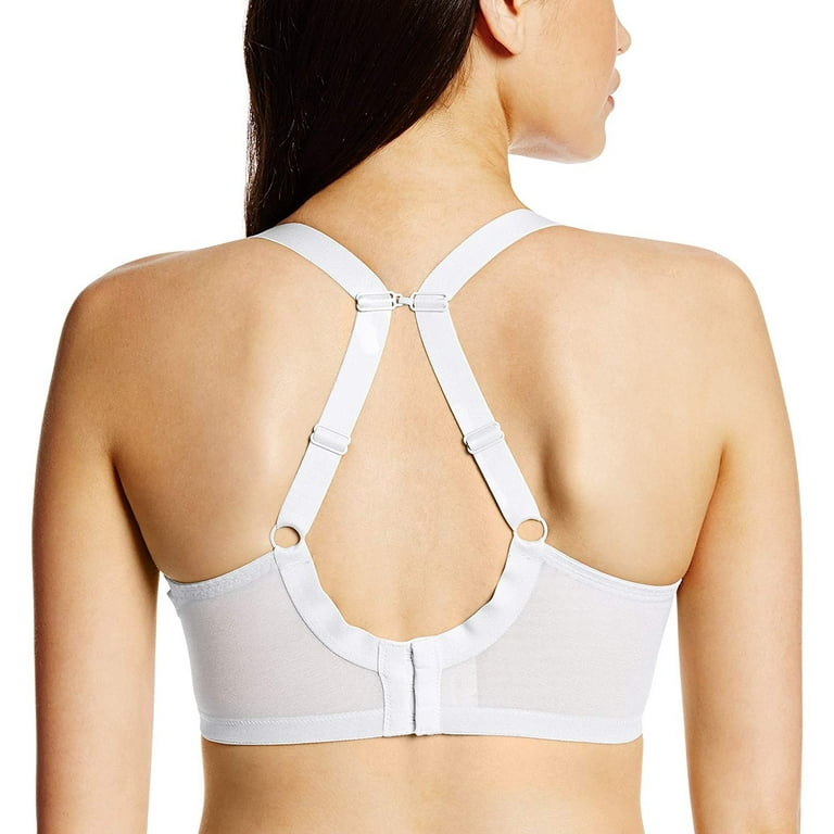 Elomi Women's Plus-Size Energise Underwire Sport Bra, White, 44F