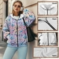 thumbnail image 6 of Uorisanigo Butterfly Print Womens Zip Up Hoodies Long Sleeve Hoodie for Women Size 4XL Fashion Polyester Workout Sweatshirts Casual Loose Oversized Tops Clothes, 6 of 7