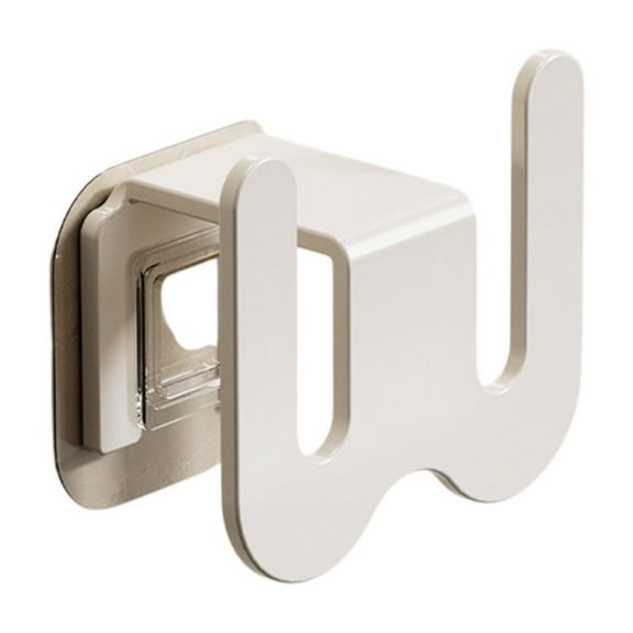 Shoe Rack Wall Mounted No Drill Hook Organizer with Adhesive for Easy Installation, Space Saving Design for Bathroom Door Closet Entryway, Durable Aluminum Alloy, White Finish