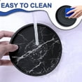 thumbnail image 5 of Pet Silicone Food Mat, Set of 2 Nonslip Waterproof Feeding Bowl Mat with Raised Edges for Food and Water Prevent Spills, Round Eating Tray for Dog Cat Puppy Kitten, 6'' x 6'', 5 of 6