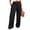 #025-Black, variant on AUNVITO Women's Casual Pants Drawstring Waist Wide Leg Straight Relaxed and Comfortable with Pockets